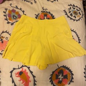 Alice & Olivia Pleated Yellow Shorts